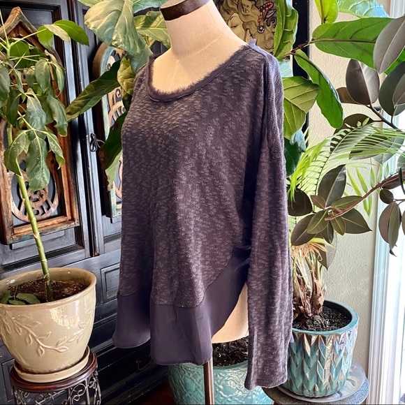 Anthropologie Deletta Nubby Circle Sweater Grey - Picture 5 of 15